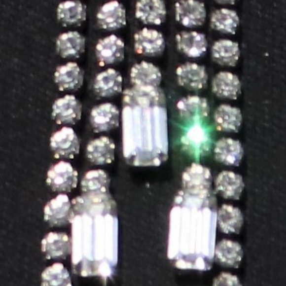 VINTAGE ART DECO UNIQUE RHINESTONE NECKLACE - Picture 2 of 4